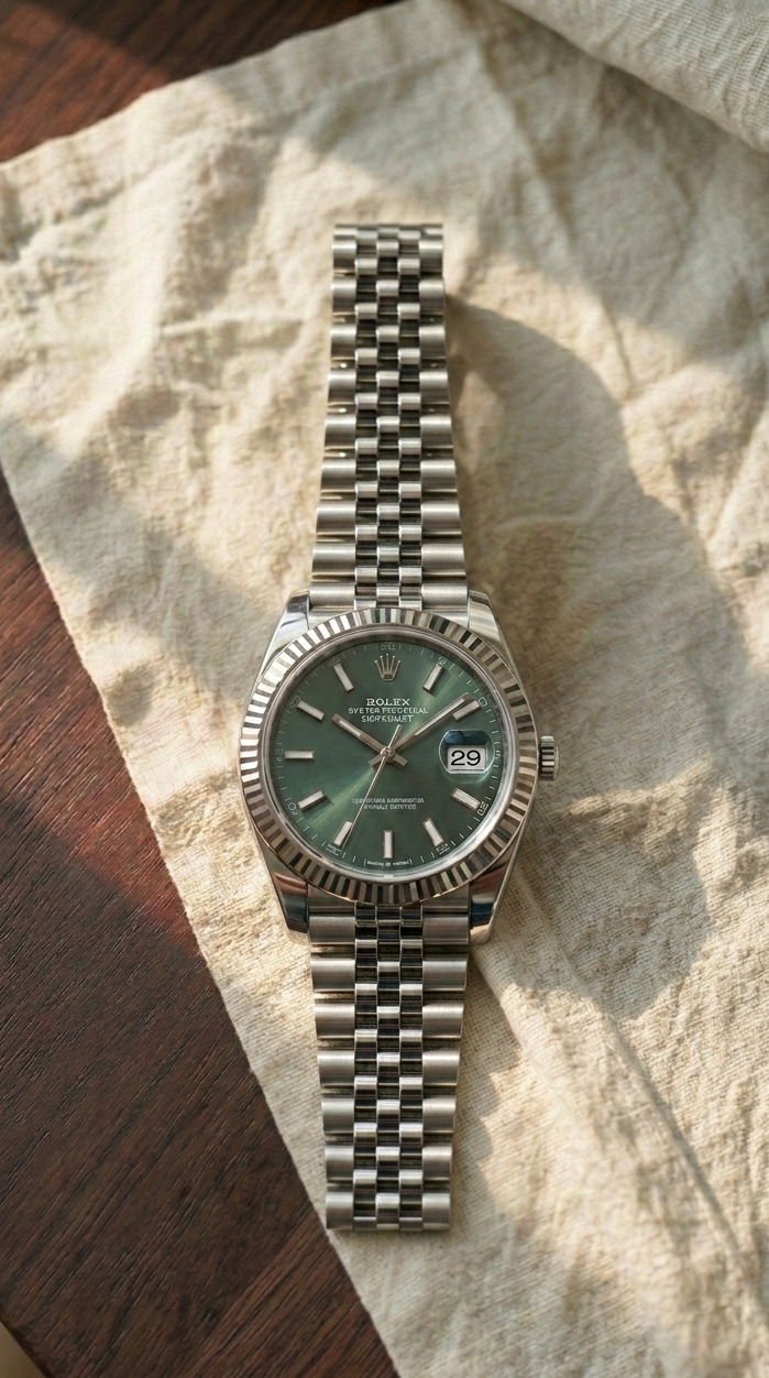 ROLEX DATEJUST MINT SIGNATURE STYLE
